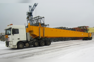 Transport von 2 Brückenkranen von D-Jesewitz nach D-Lübeck Hafen