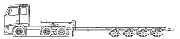 ausziehbar mit Auffahrrampe Nutzlast: 45.000 kg