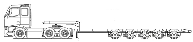 ausziehbar mit Auffahrrampe Nutzlast: 52.000 kg