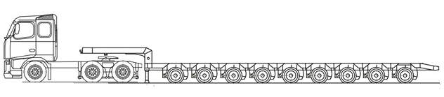 ausziehbar mit Auffahrrampe Nutzlast: 90.000 kg